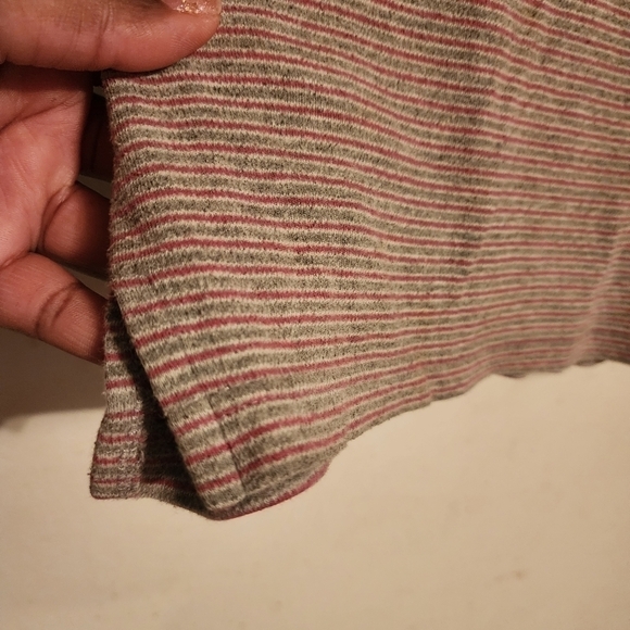 O Oscar De La Renta Striped Short Sleeve Top Size L - Picture 3 of 10